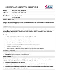 KSS PT Respite Job Description 2016