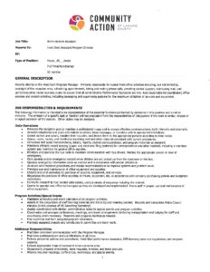 Head Start Administrative Assistant
