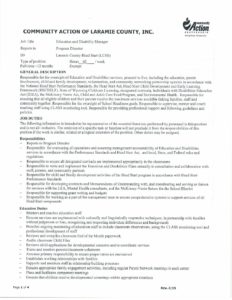 HS Education and Disability Manager